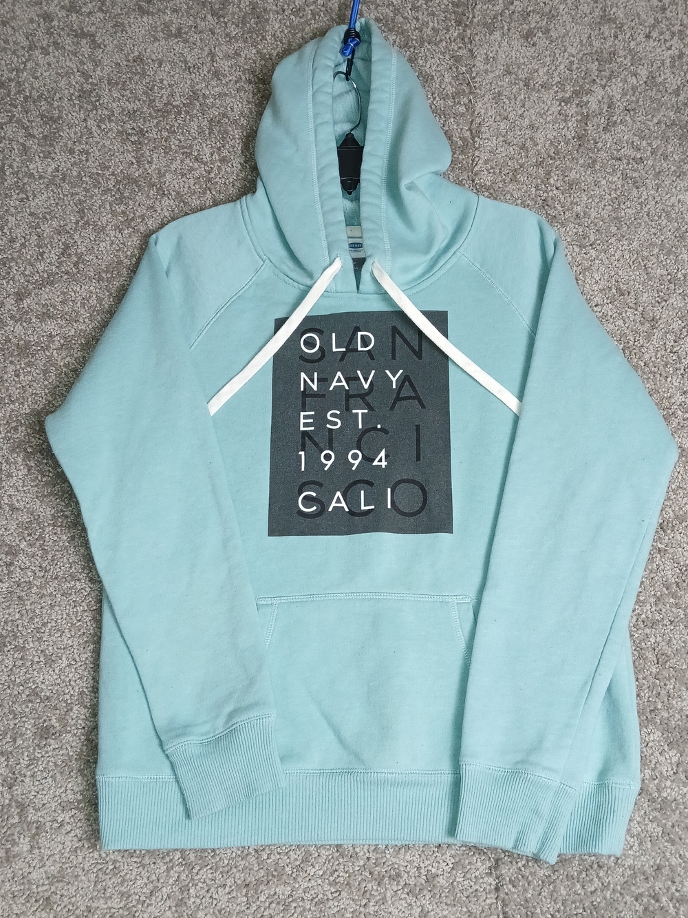 Old Navy EST 1994‎ Cali Womens Blue Pullover Hoodie Sweatshirt - Medium